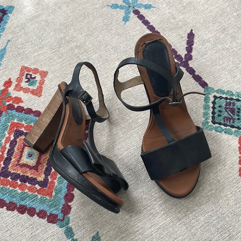 Marni Wooden heel bow sandals